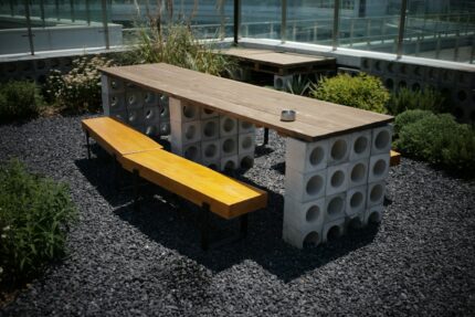 Aluminium Outdoor Dining Table — Modern hotel furniture by Otelia