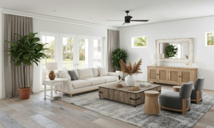 Beach House Living Lounge — complete summer beach living room by Otelia