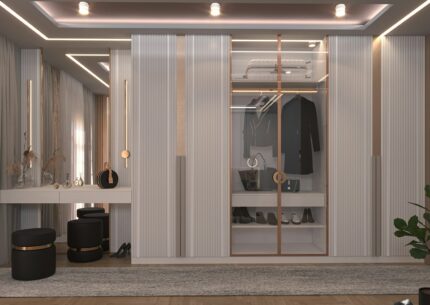 Open Wardrobe with Luggage Shelf — Contemporary hotel furniture by Otelia