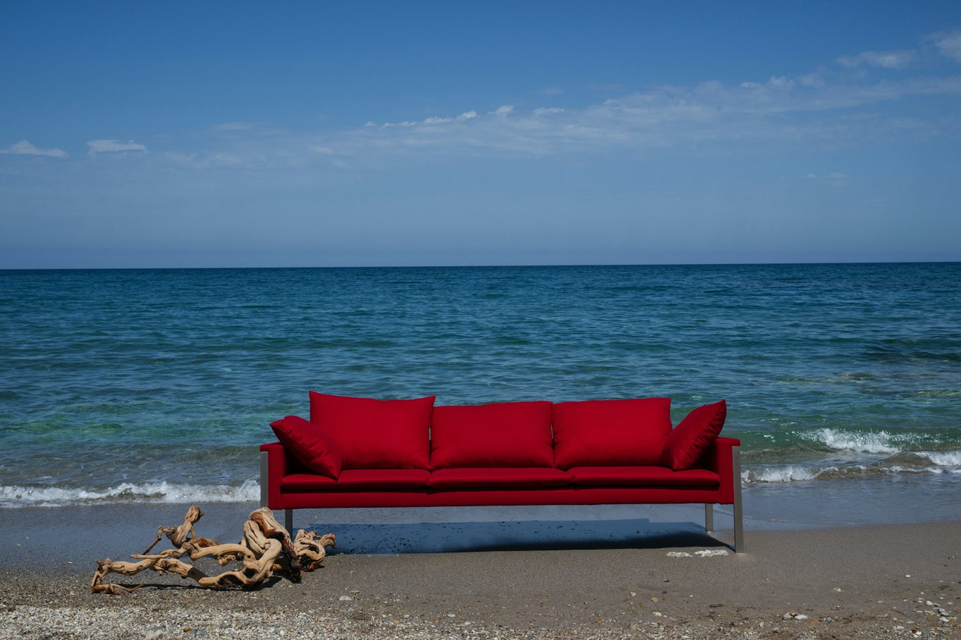 Outdoor Three-Seater Sofa — Summer Beach hotel furniture by Otelia