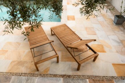 Teak Sun Lounger — Summer Beach hotel furniture by Otelia